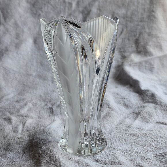Novelette Precious Lead Crystal Vase With Over 24% PbO Beyer Made In W. Germany - Picture 4 of 12